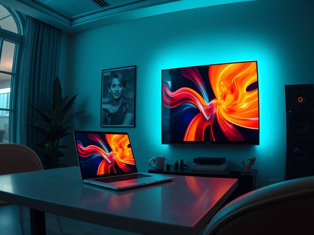 IPTV Foren Multi-Device Streaming auf TV und Laptop